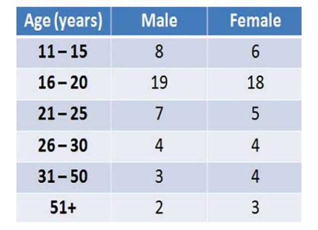 the table gives information about the average hours spent in the Internet by European people of different  age groups.