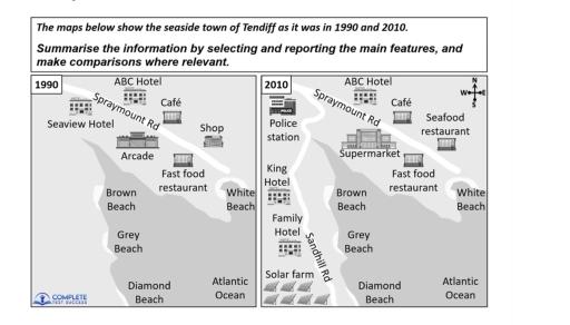 The maps below show the seaside town of Tendiff as it as it was in 1990 and 2010.
