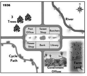 The below maps show the development of a city between 1936 and 2007.