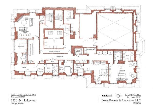 The diagrams below show the current and proposed plans of the bathroom of a penthouse