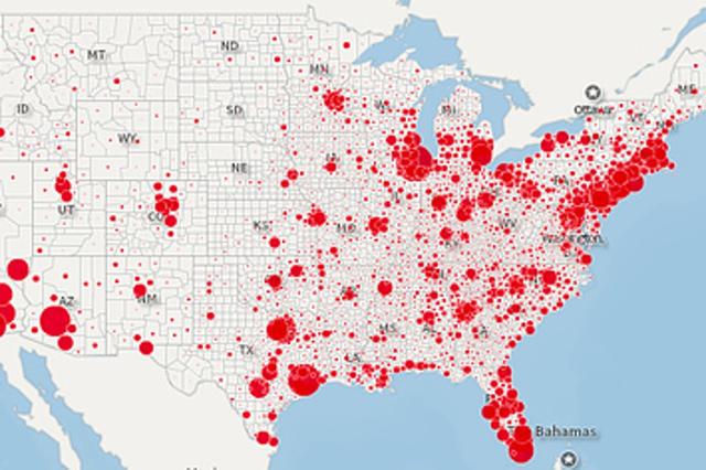 The maps show changes from 1990 to today