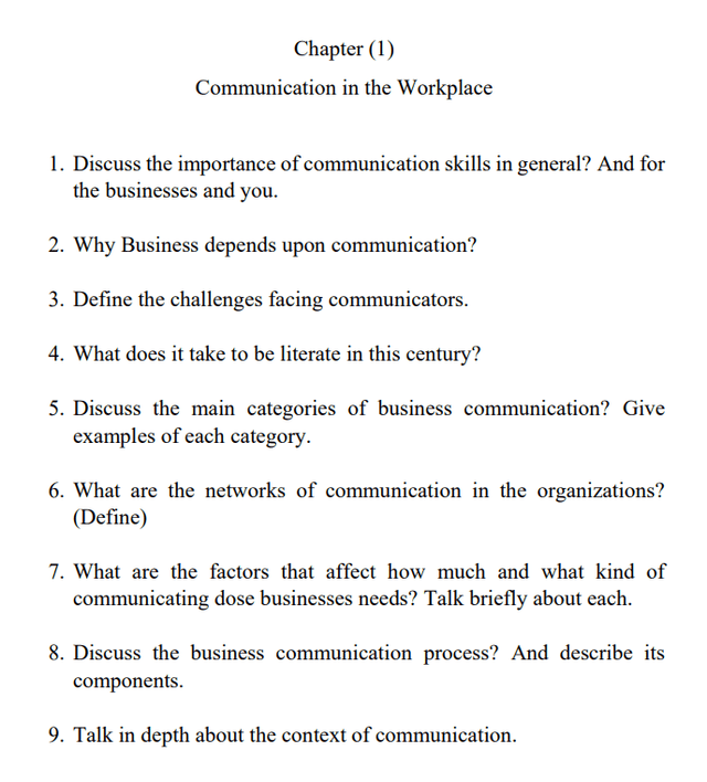 The chart below shows the types of communication training taken by employees in an international