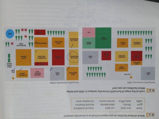 The maps show how Sunnyhills university 1995 and today