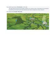 The map below shows three possible locations for a leisure center. Summarize the information by selecting and reporting the main features and make comparisons where relevant.
