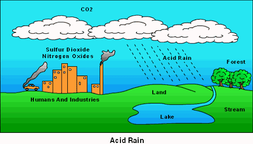 The Diagram below describes how acid rain is formed in Australia. Write an 

academic report indicating the main features and how they are inter-related.