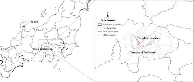 Marryland is a village near Tokyo. Since the 1970s, the village's population has increased exponentially. The map below shows the village's development. Summarise the information by selecting and reporting the main features and make comparisons where relevant.