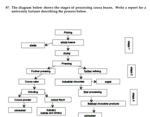 the diagram below show the process of chocolate (phuong)