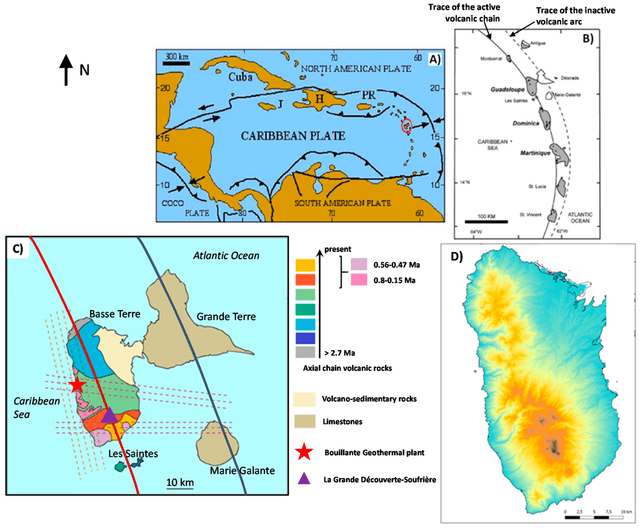 The map below shows two proposed sites foe a new adventure company in the Caribbean. Summarize the information by selecting and reporting the main feature, and make comparisons where relevant.